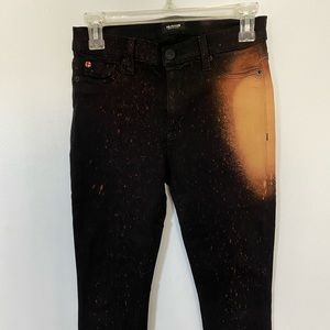 Hudson super skinny tie dye black skinny jeans